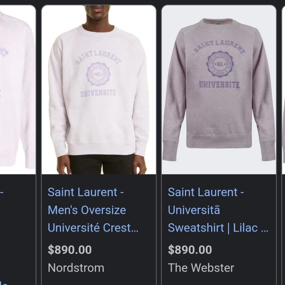 YSL lilac crewneck sweater - Picture 5 of 5